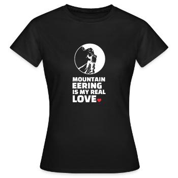 Ich Liebe Bergsteigen - Frauen T-Shirt - Schwarz - Vorne - AI Model Female 172 dark (172cm)