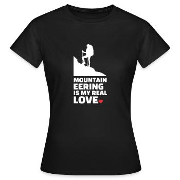 Ich Liebe Bergsteigen - Frauen T-Shirt - Schwarz - Vorne - AI Model Female 172 dark (172cm)