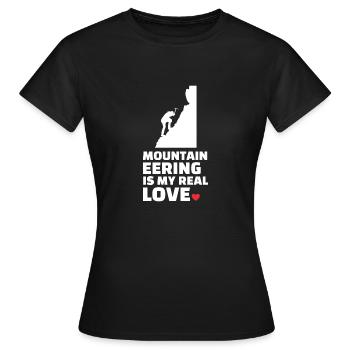 Ich Liebe Bergsteigen - Frauen T-Shirt - Schwarz - Vorne - AI Model Female 172 dark (172cm)