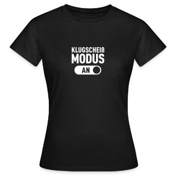 Klugscheiß Modus (An) - Frauen T-Shirt - Schwarz - Vorne - AI Model Female 172 dark (172cm)