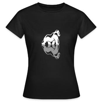 Mirror gorillas - Women's T-Shirt - black - Front - AI Model Female 172 dark (172cm)