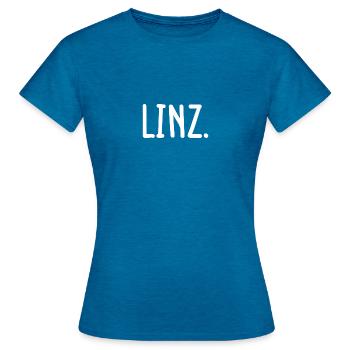 Linz Österreich Austria Fancy - Frauen T-Shirt - Antikblaues Saphir meliert - Vorne - AI Model Female 172 dark (172cm)