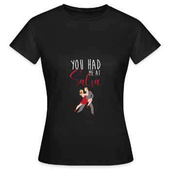 Danseuse de salsa Danseuse - T-shirt Femme - noir - Devant - AI Model Female 172 dark (172cm)