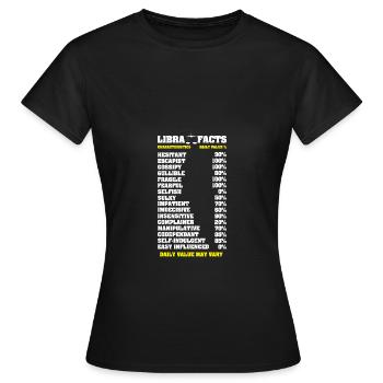 Sternzeichen Waage - Frauen T-Shirt - Schwarz - Vorne - AI Model Female 172 dark (172cm)