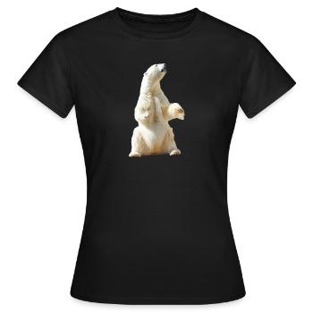 polar bear north pole north pole alaska6 - Women's T-Shirt - black - Front - AI Model Female 172 dark (172cm)