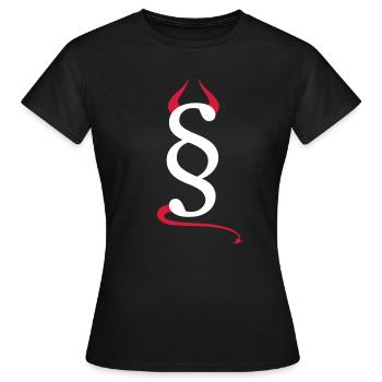 Devils paragraphe - T-shirt Femme - noir - Devant - AI Model Female 172 dark (172cm)