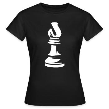 Bishop Bishop Chess Figure Chess Symbol Graphic - Women's T-Shirt - black - Front - AI Model Female 172 dark (172cm)
