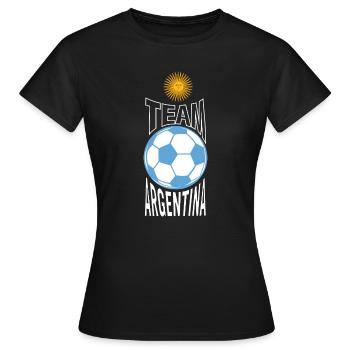 Équipe argentine de football Sun Ball - T-shirt Femme - noir - Devant - AI Model Female 172 dark (172cm)
