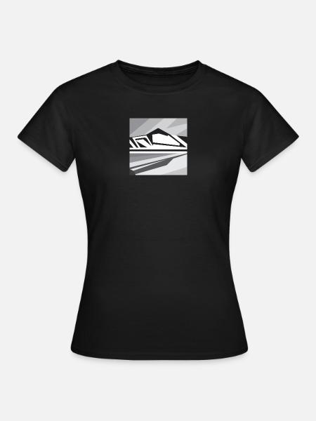 Geometrische Berge - Frauen T-Shirt - Schwarz