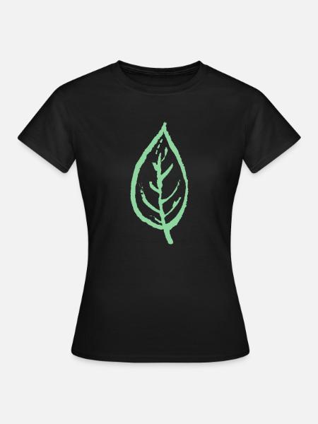 Blatt - Natur - Frauen T-Shirt - Schwarz