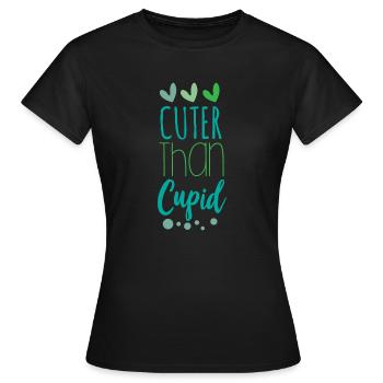 Cuter than cupid - T-shirt Femme - noir - Devant - AI Model Female 172 dark (172cm)