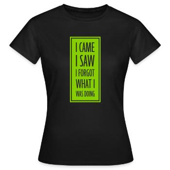 Je suis venu voir oublier - T-shirt Femme - noir - Devant - AI Model Female 172 dark (172cm)