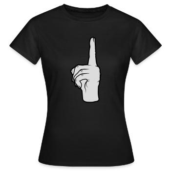 Pointez du doigt vers le haut - T-shirt Femme - noir - Devant - AI Model Female 172 dark (172cm)