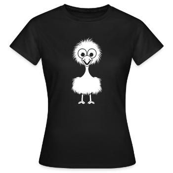 Strauß - Frauen T-Shirt - Schwarz - Vorne - AI Model Female 172 dark (172cm)