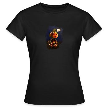 Halloween enfant citrouille - tricks or treats - T-shirt Femme - noir - Devant - AI Model Female 172 dark (172cm)