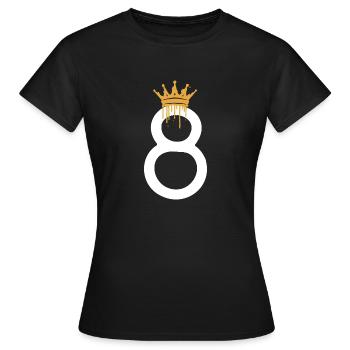 8 - T-shirt Femme - noir - Devant - AI Model Female 172 dark (172cm)