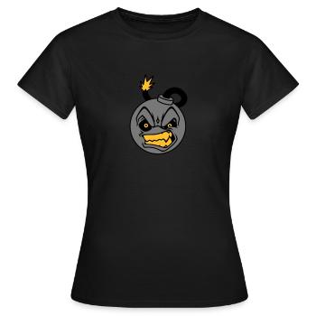 Angry Bomb - Frauen T-Shirt - Schwarz - Vorne - AI Model Female 172 dark (172cm)