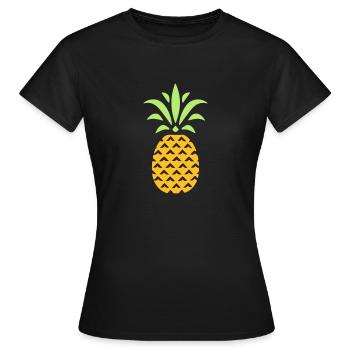 ANANAS STYLISÉ - T-shirt Femme - noir - Devant - AI Model Female 172 dark (172cm)