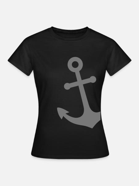 Anker - Frauen T-Shirt - Schwarz