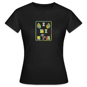 Ibiza Logo für Eivissa Fans - Frauen T-Shirt - Schwarz - Vorne - AI Model Female 172 dark (172cm)