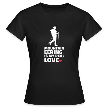 Ich Liebe Bergsteigen - Frauen T-Shirt - Schwarz - Vorne - AI Model Female 172 dark (172cm)