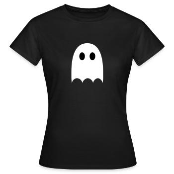 Gespenst - Frauen T-Shirt - Schwarz - Vorne - AI Model Female 172 dark (172cm)