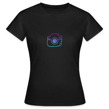 Icône de cadeau symbole Instagram pour tout le monde - T-shirt Femme - noir - Devant - AI Model Female 172 dark (172cm)