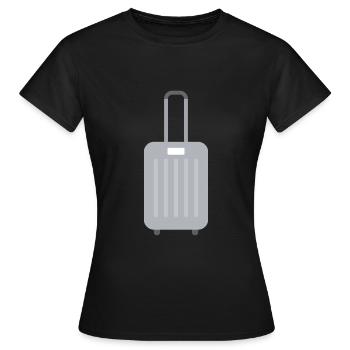 Valise Bagages - T-shirt Femme - noir - Devant - AI Model Female 172 dark (172cm)