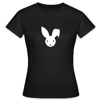 Hase - Frauen T-Shirt - Schwarz - Vorne - AI Model Female 172 dark (172cm)
