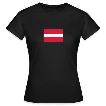 Lettonie - T-shirt Femme - noir - Devant - AI Model Female 172 dark (172cm)