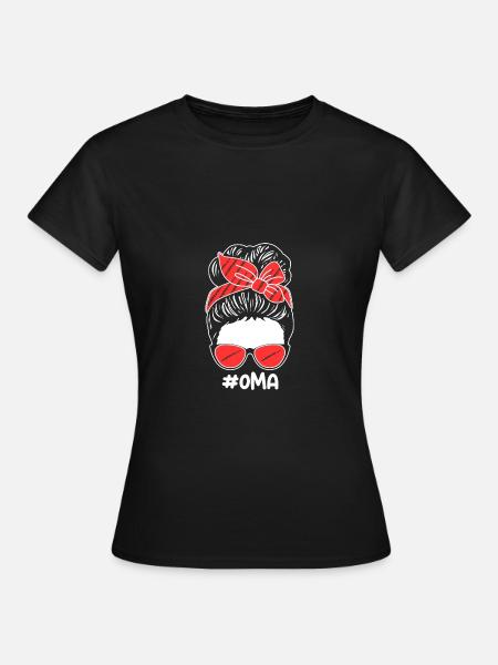 Flötist Oma Querflöte - Frauen T-Shirt - Schwarz