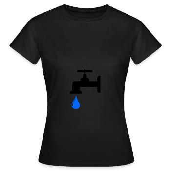 robinet - T-shirt Femme - noir - Devant - AI Model Female 172 dark (172cm)