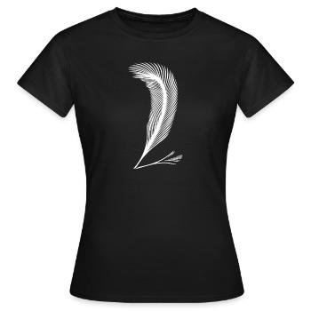 Feder Handschrift als Ausdruck des Charakters - Frauen T-Shirt - Schwarz - Vorne - AI Model Female 172 dark (172cm)