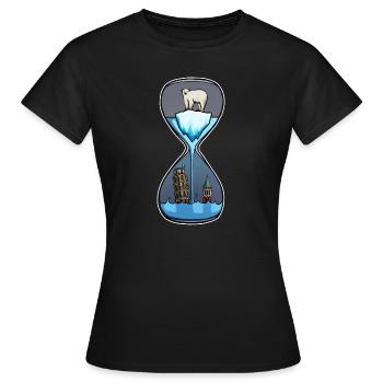 Time is running out - Italy - T-shirt Femme - noir - Devant - AI Model Female 172 dark (172cm)