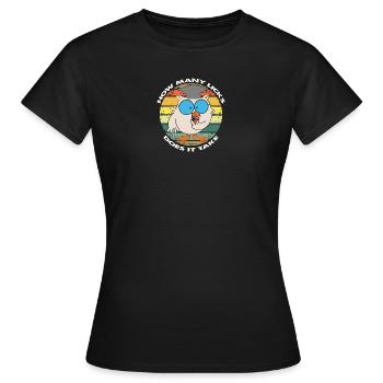 Drôle combien de léchages faut-il - T-shirt Femme - noir - Devant - AI Model Female 172 dark (172cm)