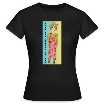Libérez l’artiste en vous - T-shirt Femme - noir - Devant - AI Model Female 172 dark (172cm)