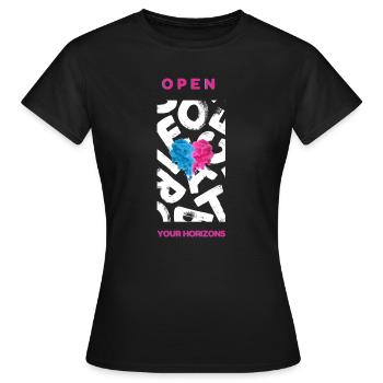 Open your horizons - Women's T-Shirt - black - Front - AI Model Female 172 dark (172cm)