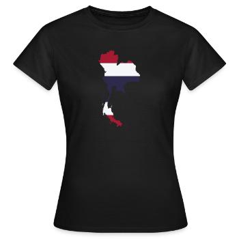 Thailand - Frauen T-Shirt - Schwarz - Vorne - AI Model Female 172 dark (172cm)