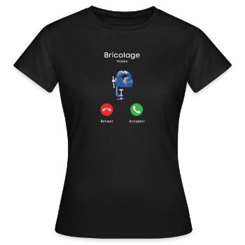 appel du bricolage - T-shirt Femme - noir - Devant - AI Model Female 172 dark (172cm)