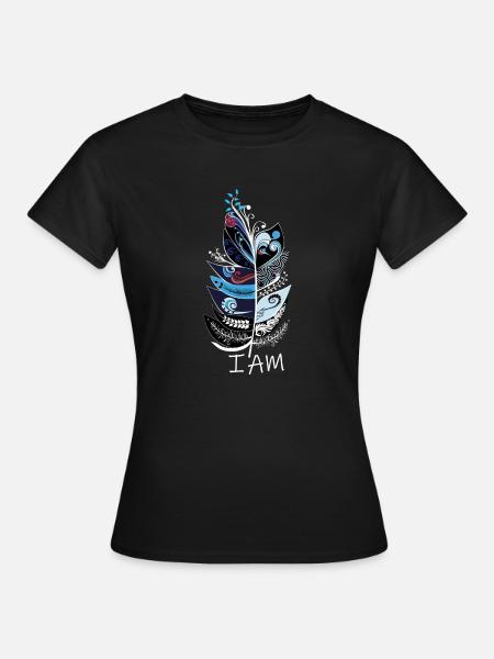 Feder - Frauen T-Shirt - Schwarz