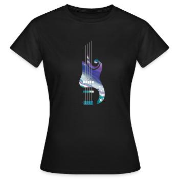 Amateur de basse | Basse | Coloré 1 - T-shirt Femme - noir - Devant - AI Model Female 172 dark (172cm)