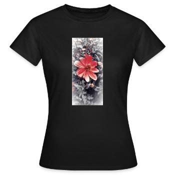 Rouge essentiel - T-shirt Femme - noir - Devant - AI Model Female 172 dark (172cm)