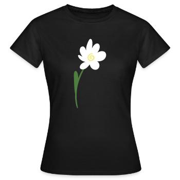 Blume Margeriten Gänseblümchen - Frauen T-Shirt - Schwarz - Vorne - AI Model Female 172 dark (172cm)