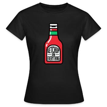 Ketchup Ketchup à la tomate - T-shirt Femme - noir - Devant - AI Model Female 172 dark (172cm)
