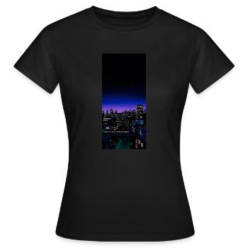 CYBERPUNK SWS - Frauen T-Shirt - Schwarz - Vorne - AI Model Female 172 dark (172cm)