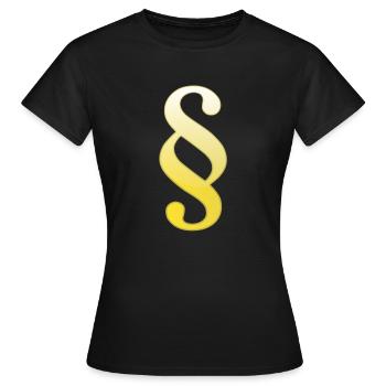 rechtsanwalt anwalt lawyer judge richter law justi - Frauen T-Shirt - Schwarz - Vorne - AI Model Female 172 dark (172cm)