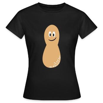 Peanut peanuts nuts money 3c - Women's T-Shirt - black - Front - AI Model Female 172 dark (172cm)