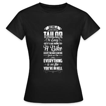 Tailor Lingerie Suit Custom Tailor - Women's T-Shirt - black - Front - AI Model Female 172 dark (172cm)