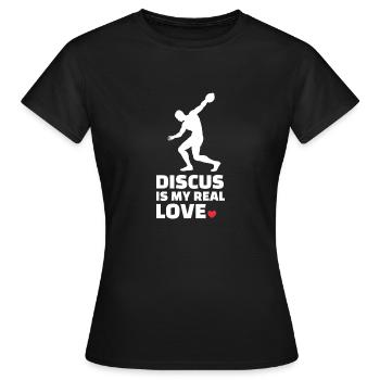 Disque - T-shirt Femme - noir - Devant - AI Model Female 172 dark (172cm)