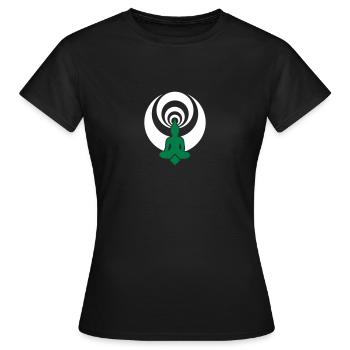 buddha03_2f - T-shirt Femme - noir - Devant - AI Model Female 172 dark (172cm)